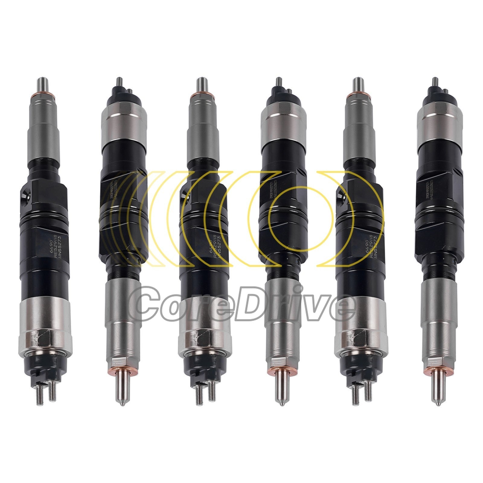 6PCS Fuel Injector RE529118 RE524382 095000-6490 for John Deere 6068 4045 Engine