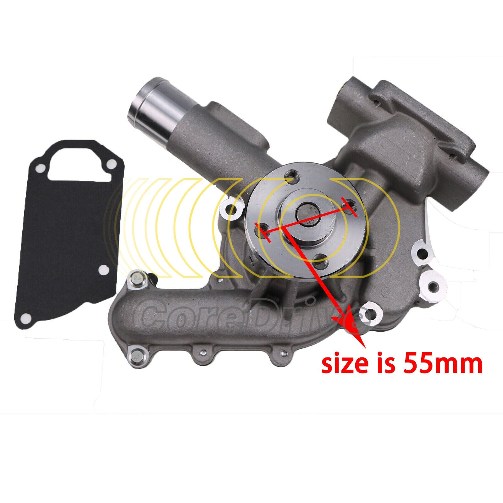 Water Pump 123900-42100 for Komatsu Backhoe Loaders WB97S-2 WB140-2 WA115-3