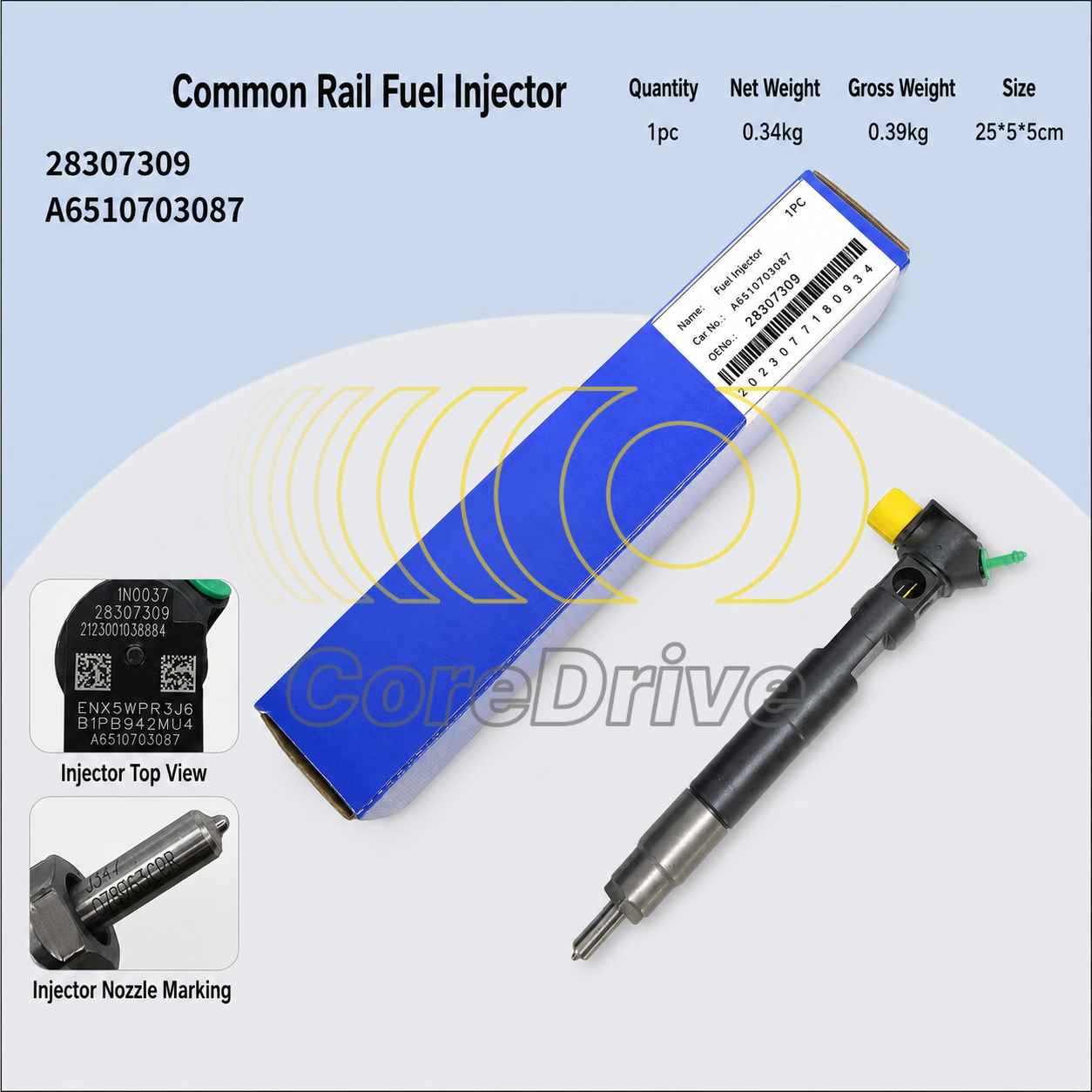 Diesel Fuel Injector 28307309 A6510703087 Common Rail Injector For Mercedes-benz