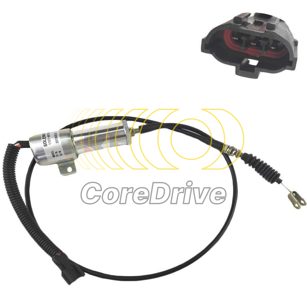 24V Fuel Stop Solenoid Valve 11E1-60100-24 For DAEWOO DANSOON Hyundai Cummins