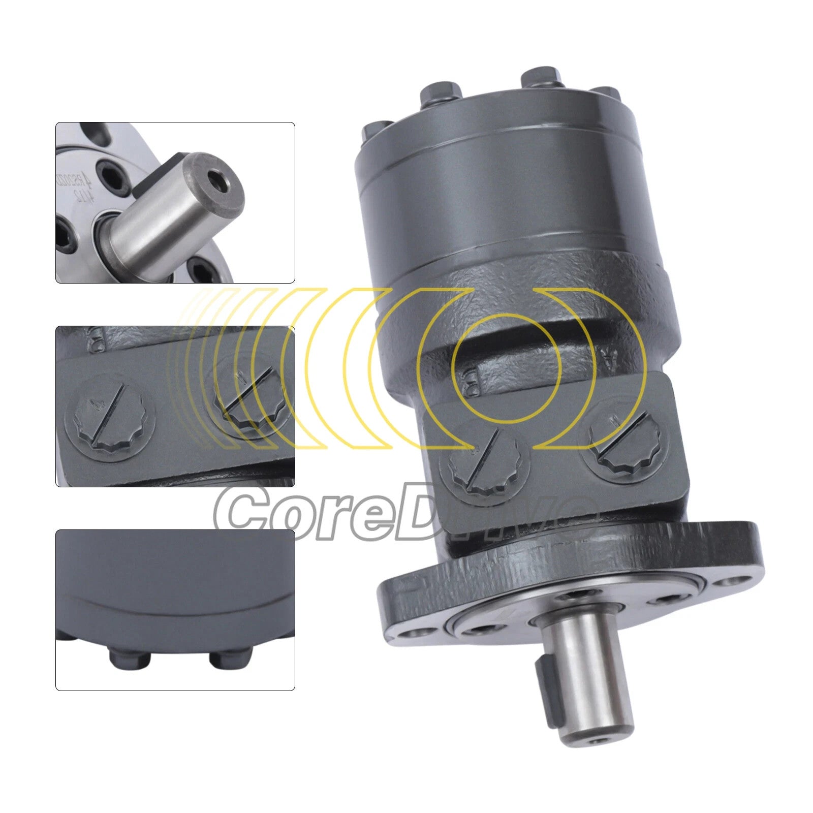 Hydraulic Motor for Char-Lynn Eaton S Series, Hydraulic Replacement Motor Replaces OEM Char-Lynn 103-1037-012 Eaton 103-1037 Gerotor Hydraulic Motor Replacement