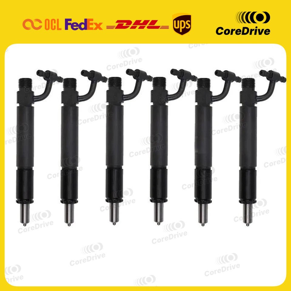 6Pcs Fuel Injector w/Nozzle 781696 Compatible with Navistar DT360 DTA360 Engine
